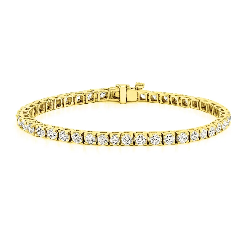 casual adjustable bracelet for men -Auriya 14k Gold 7ct TDW Round Cut Diamond Tennis Bracelet (J-K, I2-I3)