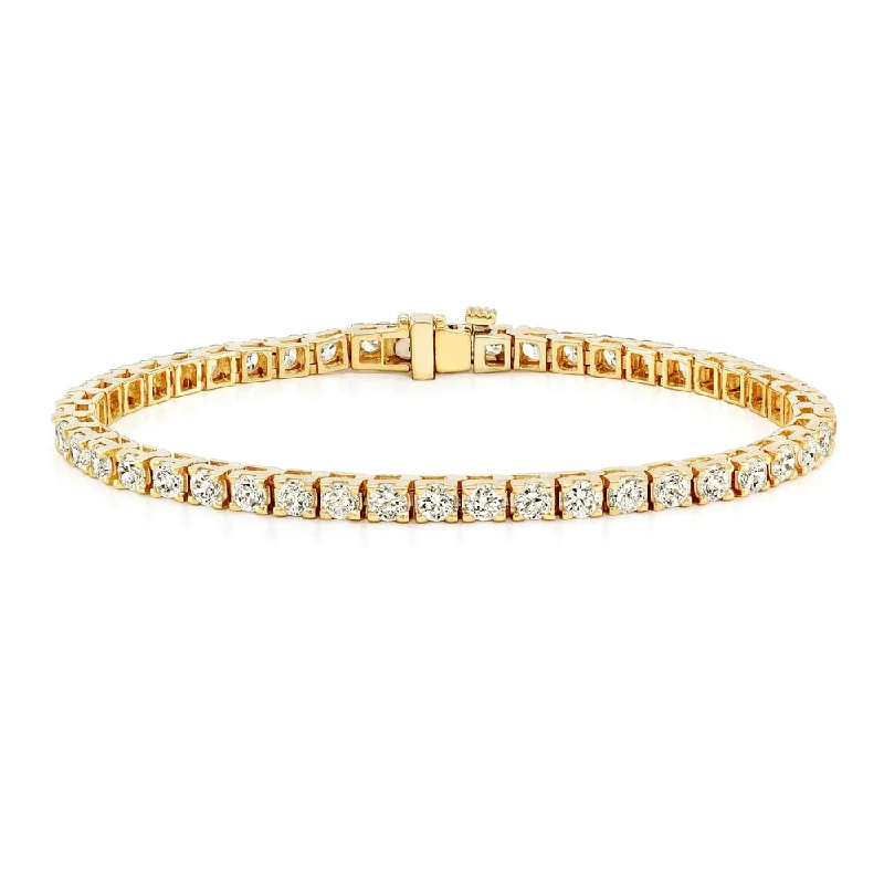 men’s sterling silver bracelet -Auriya 14k Gold 8ct TDW Round Diamond Tennis Bracelet