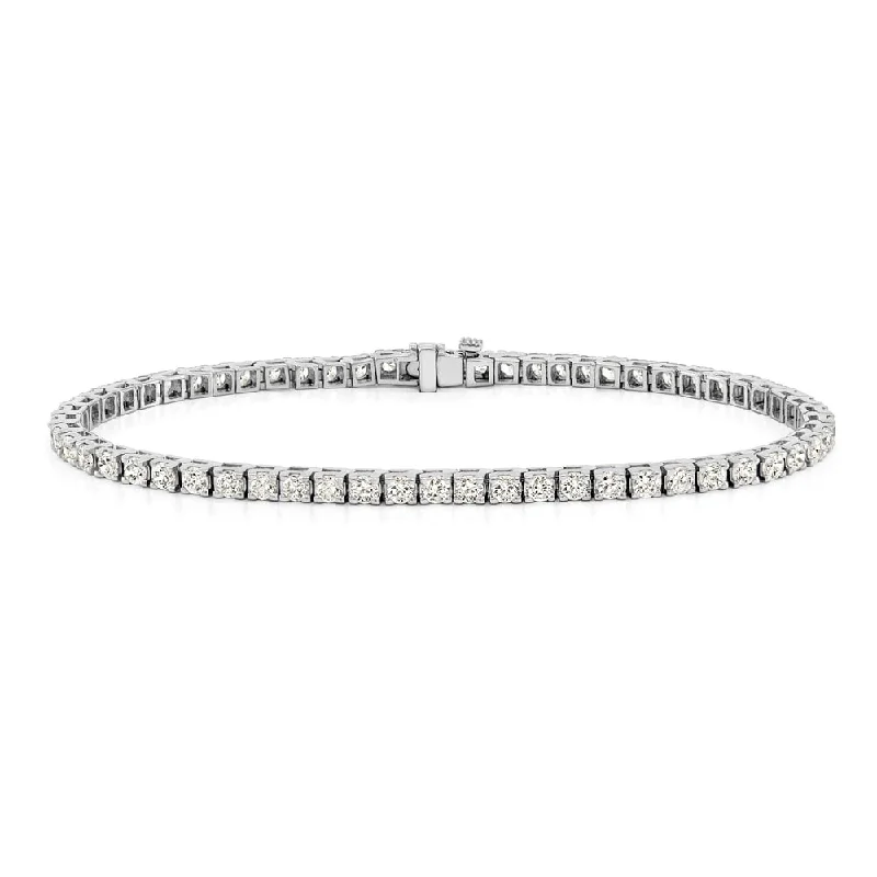 personalized wrist chain for men -Auriya 2 carat TW Round Diamond Tennis Bracelet 14k Gold - 7-inch