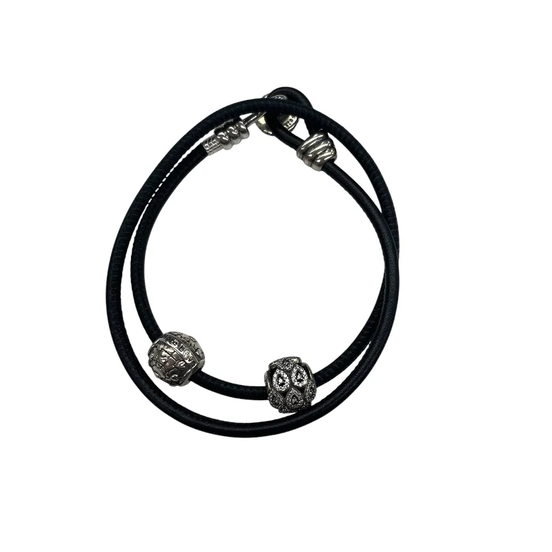 women’s adjustable bangle bracelet -Bracelet Charm By Pandora In Black