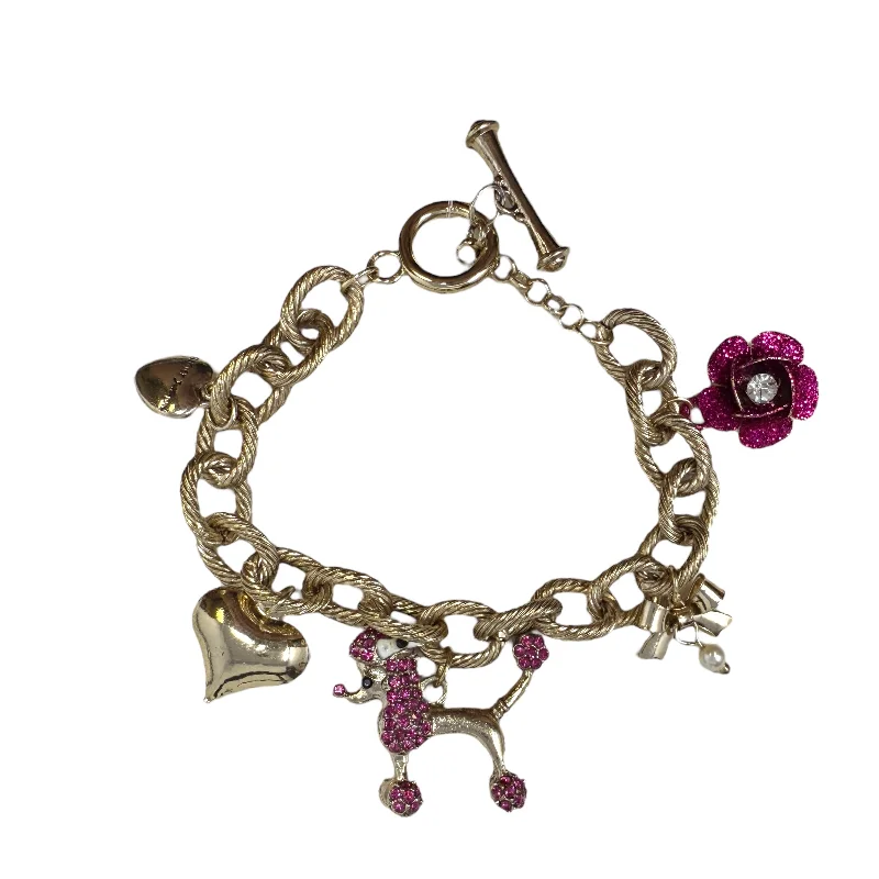 casual leather bracelet for men -Charm Bracelet By Betsey Johnson