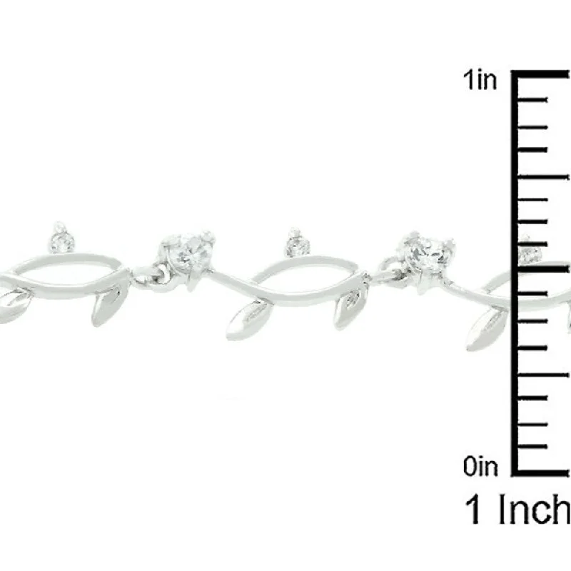 women’s crystal charm bracelet -Cubic Zirconia Vine Bracelet Timeless And Classic Women's Bracelet - 7 inch