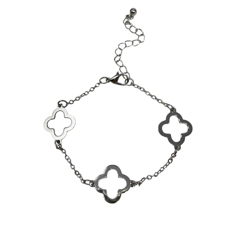 cute charm bracelet for girls -Hollow Clover Bracelet Unbranded