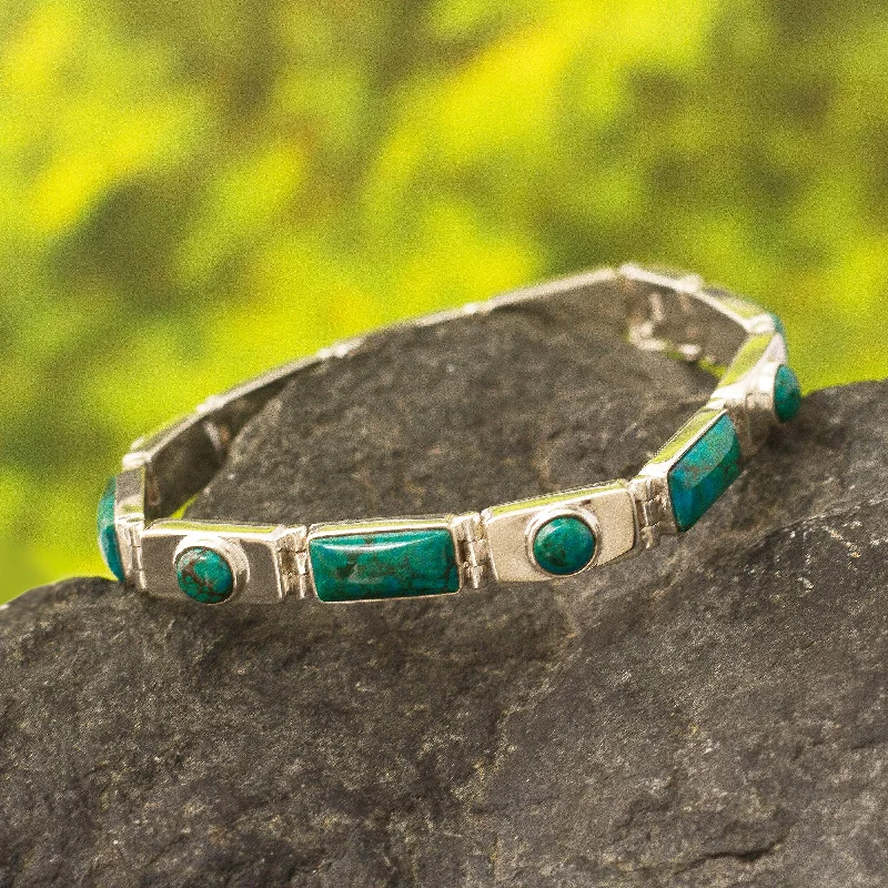 men’s titanium bracelet -Sweetheart Chrysocolla wristband bracelet