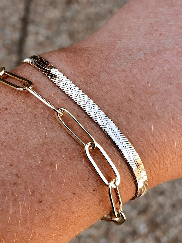 engraved infinity bracelet -The Lauren Bracelet Set by Toasted Jewelry