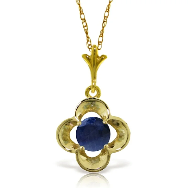 gold heart necklace for women -0.55 Carat 14K Gold Dream of Naturalrcissus Sapphire Necklace