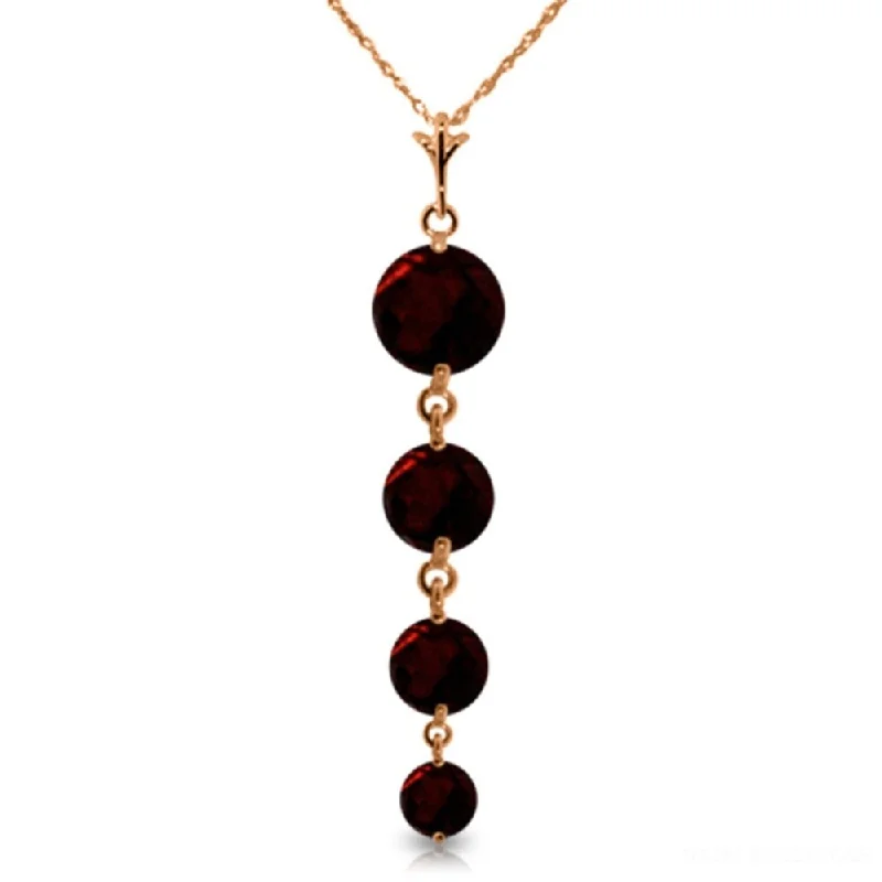 layered chain necklace for men -14K Rose Gold Garnet Certified Series Necklace