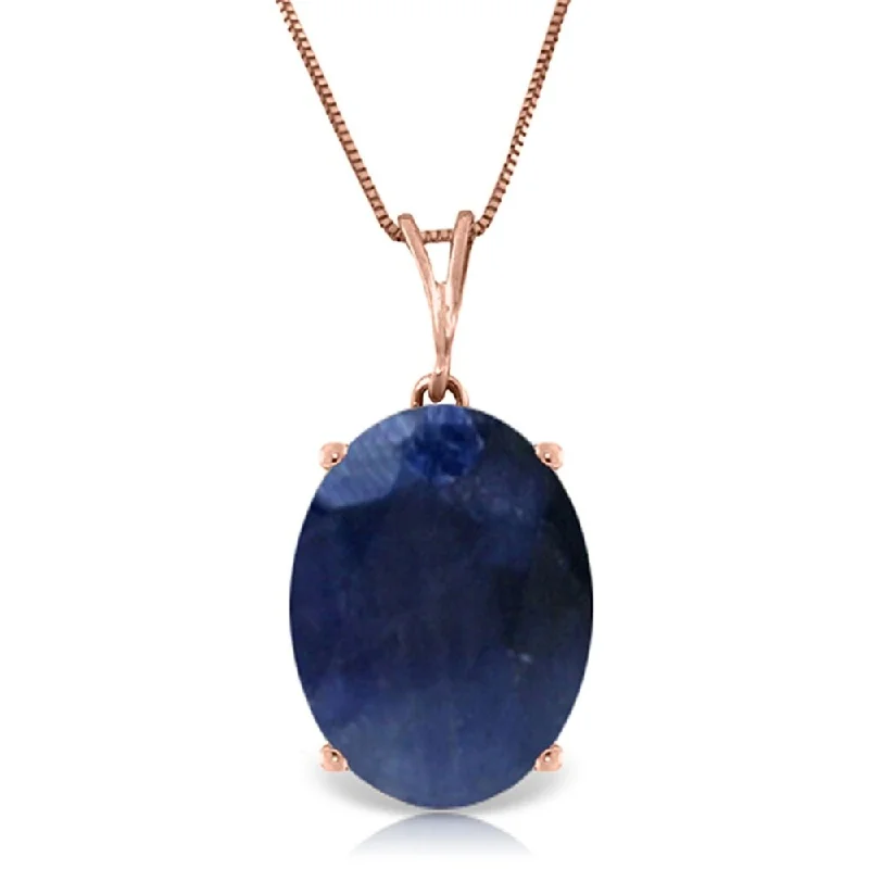 dainty silver necklace for layering -14K Rose Gold Necklace w/ Natural Oval Sapphire