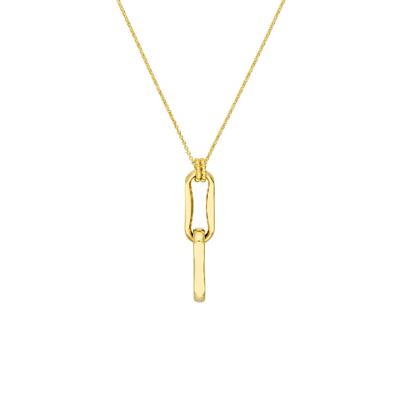 monogram necklace for women -ELENI DOUBLE OVAL LINK NECKLACE