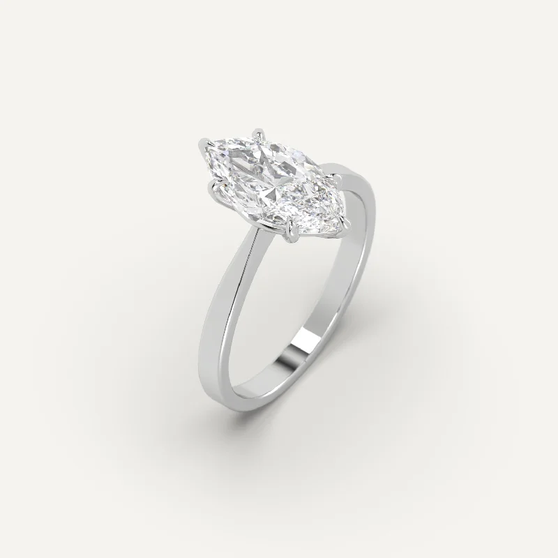 floral wedding band for women -2 carat Marquise Cut Diamond Ring