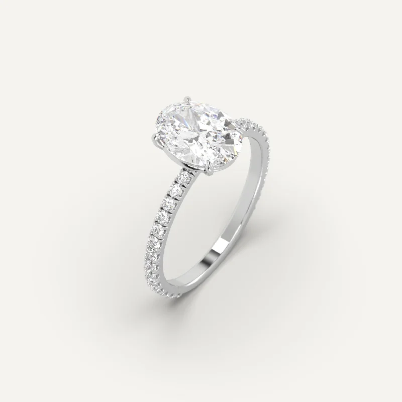 unique engagement ring for women -2 carat Oval Cut Diamond Ring