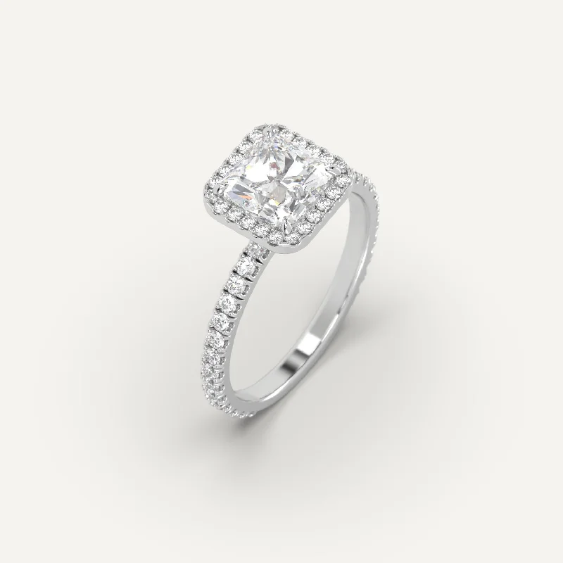 diamond band ring for women -2 carat Radiant Cut Diamond Ring