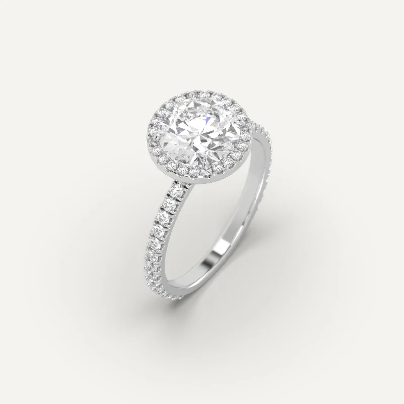 minimalist wedding ring for women -2 carat Round Cut Diamond Ring