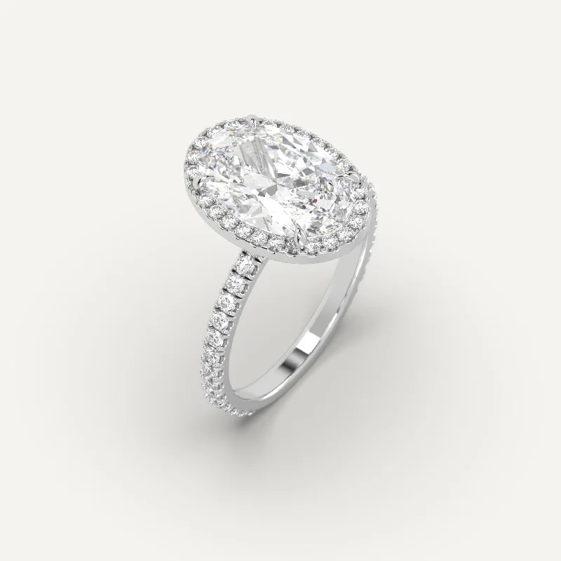 diamond solitaire ring for women -3 carat Oval Cut Diamond Ring