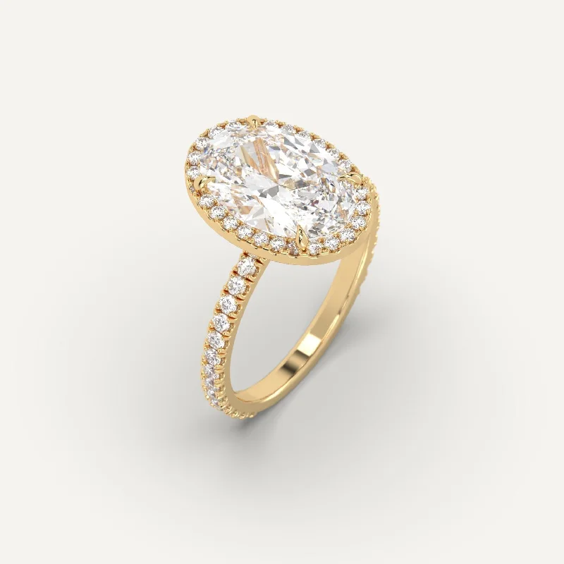 men’s rose gold ring -3 carat Oval Cut Diamond Ring