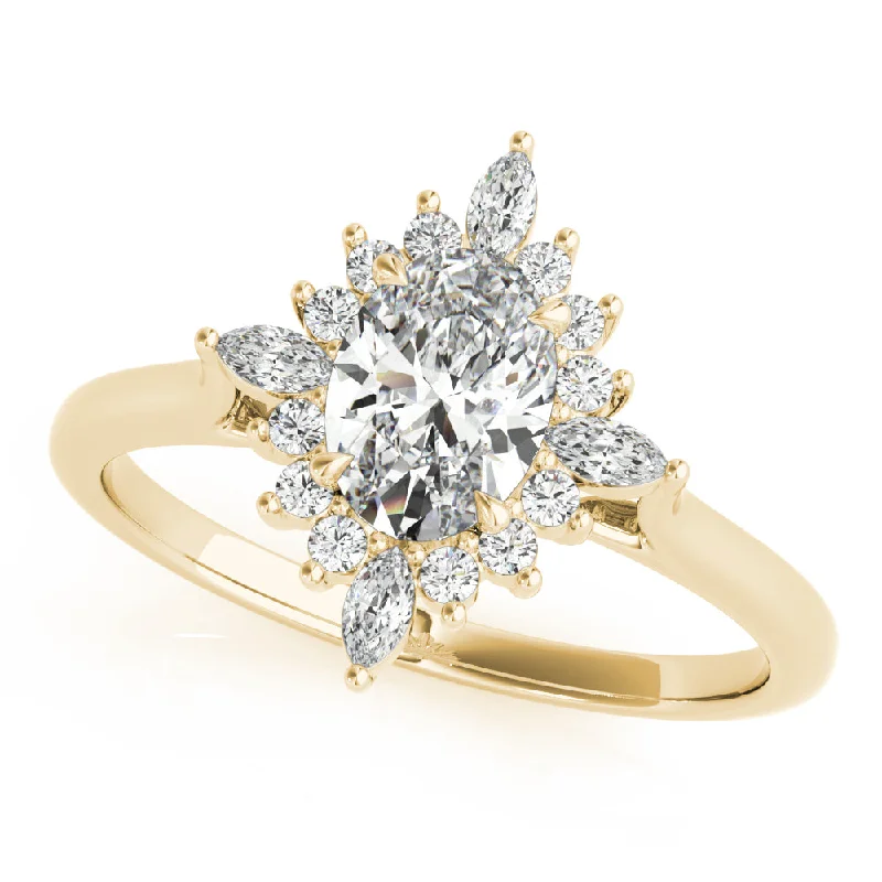 custom gold engagement ring for women -Felicity Diamond Engagement Ring Setting