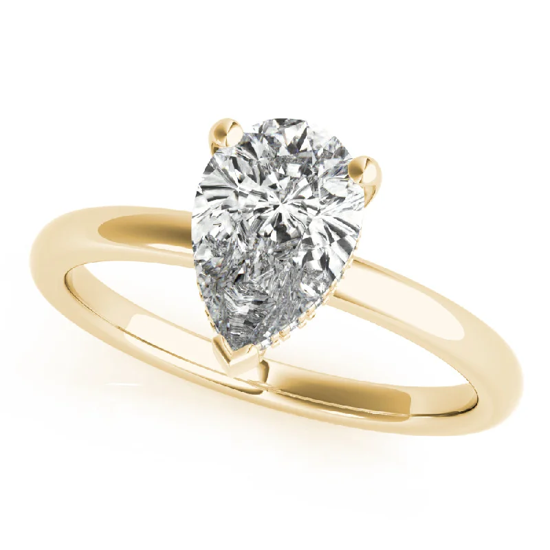 unique engagement ring for women -Noelle 3-Prong Pear Diamond Engagement Ring Setting