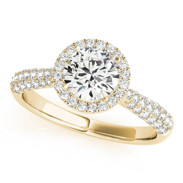 multi-stone ring for women -Avelina Round Diamond Engagement Ring Setting