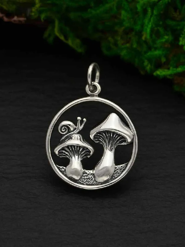 star charm necklace for women -Mushrooms & Snail Necklace