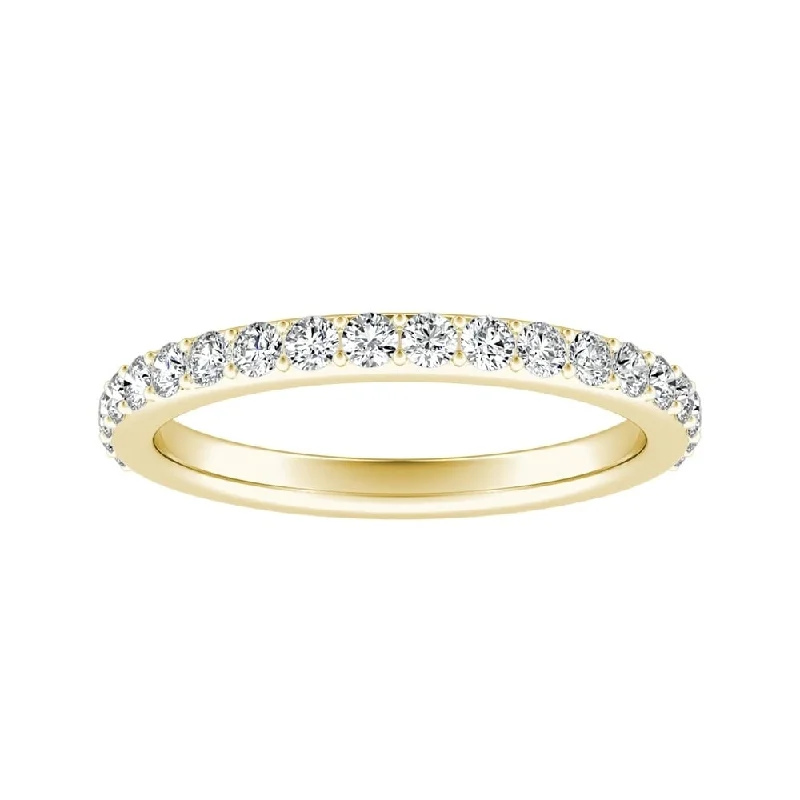 infinity wedding ring for women -Auriya 3/8ctw Classic Diamond Wedding Band 14k Gold