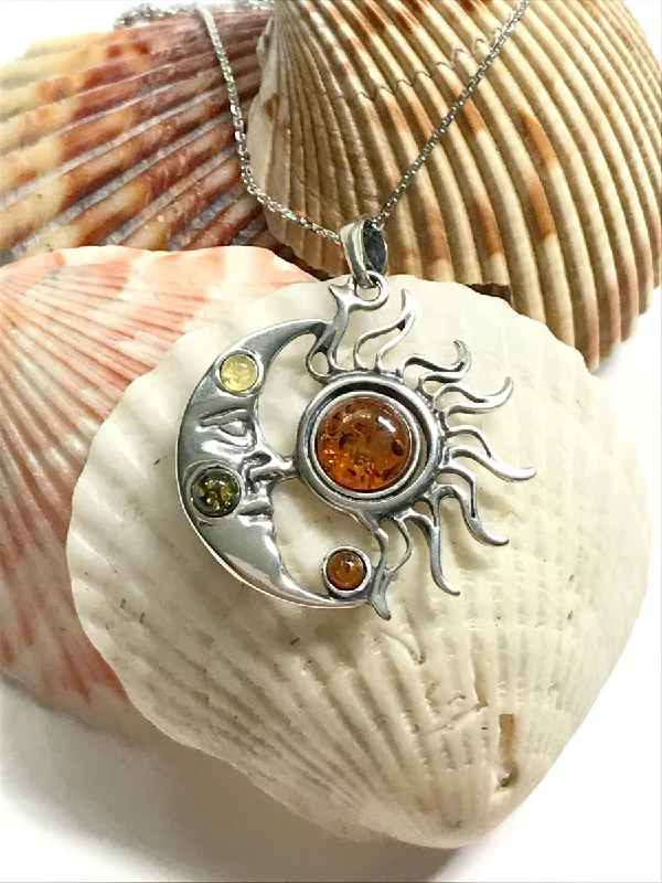 monogram necklace for women -Celestial Amber Necklace