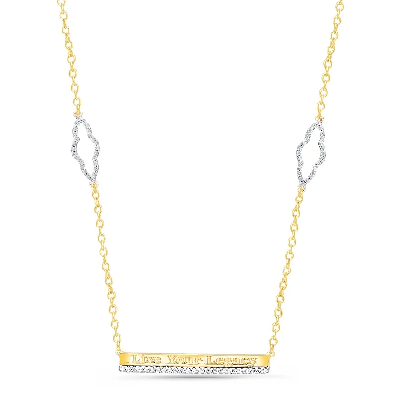 unique name necklace for women -Yellow Gold Live Your Legacy Diamond Eternal Necklace