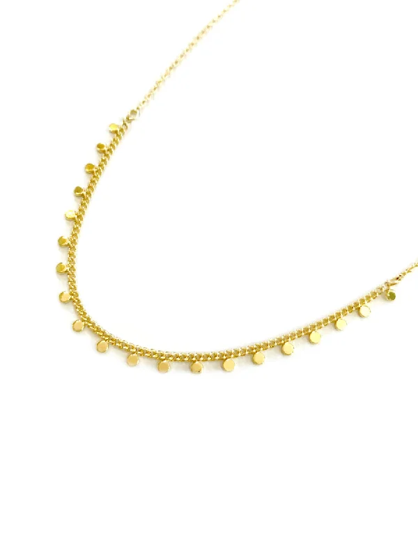 gold coin pendant necklace for women -Dot Collar Necklace