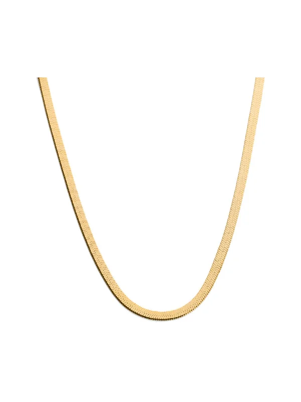 turquoise necklace for women -Gold Vermeil Herringbone Chain