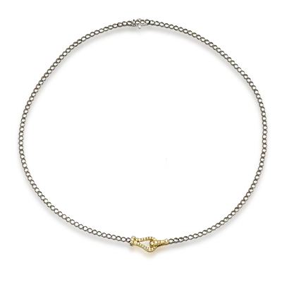 crystal pendant necklace for layering -Necklace in 18k Gold with Diamonds