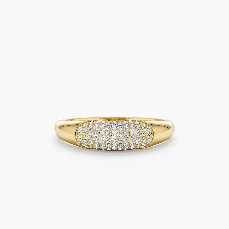 multi-stone ring for women -Pave Diamond Dome Ring, Amira