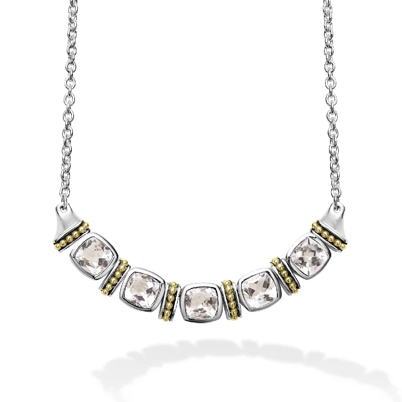 diamond heart pendant necklace -Rittenhouse Five Station White Topaz Necklace