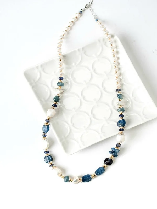 stylish gold chain necklace for women -Seaside Beaded Necklace by Anne Vaughan