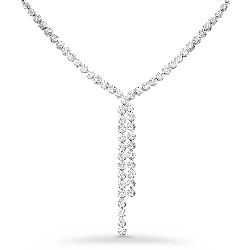 silver choker necklace for women -White Gold Diamond Eternal Necklace