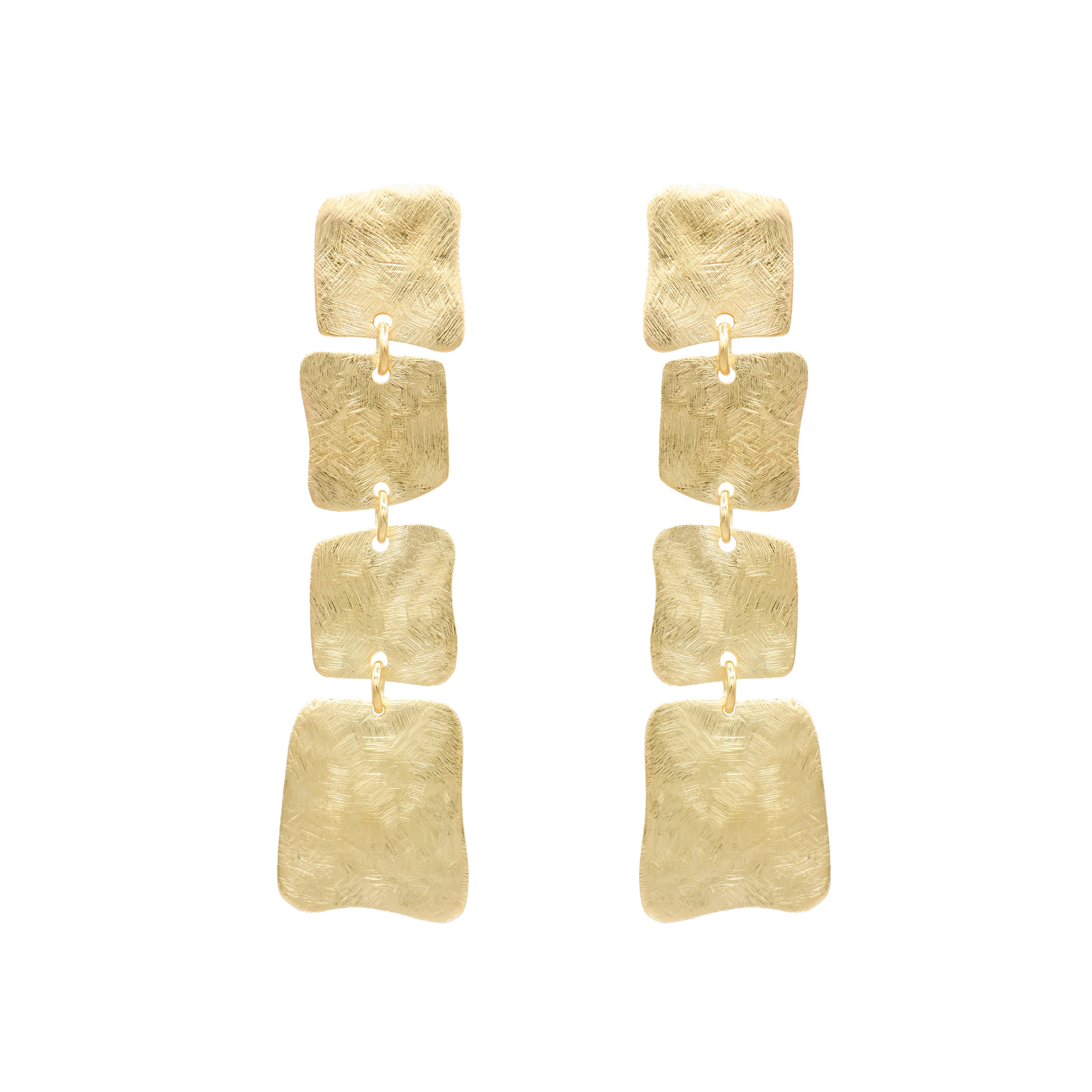 Elegant gold earrings for refined fashion -Amina Drop