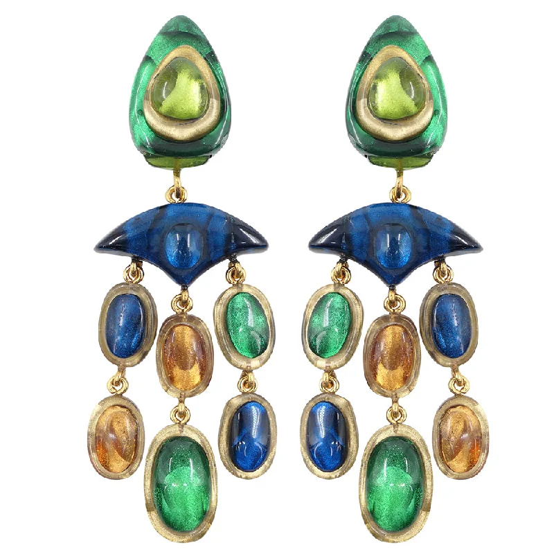 Luxury earrings with sapphires for elegance -Leonie