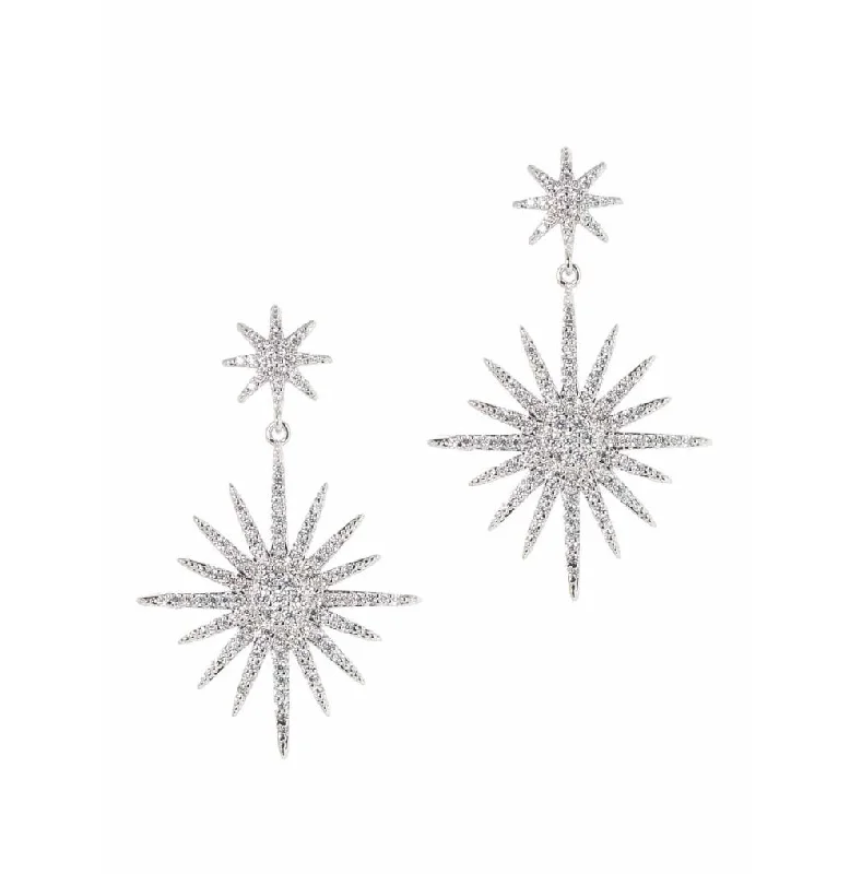 Chic crystal earrings for sophisticated outfits -Theia Goddess