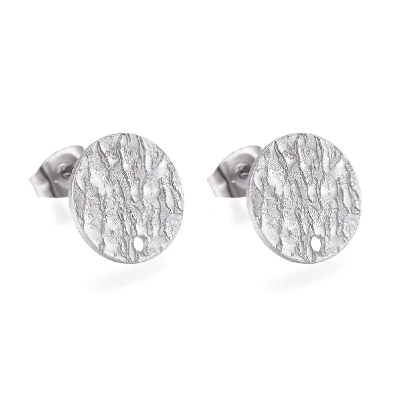 Designer earrings for special occasions -4 Pcs, 12x1mm, 304 Stainless Steel Stud Earring Findings