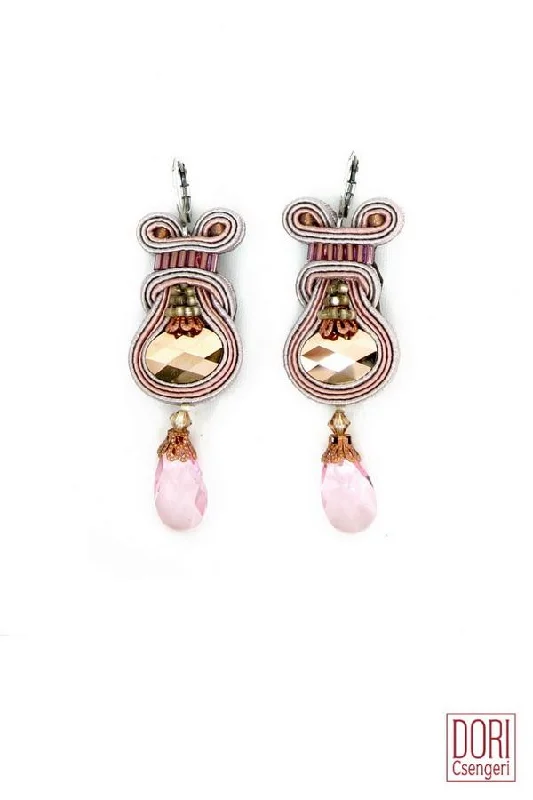 Crystal chandelier earrings for evening events -Beverly Hills Elegant Earrings