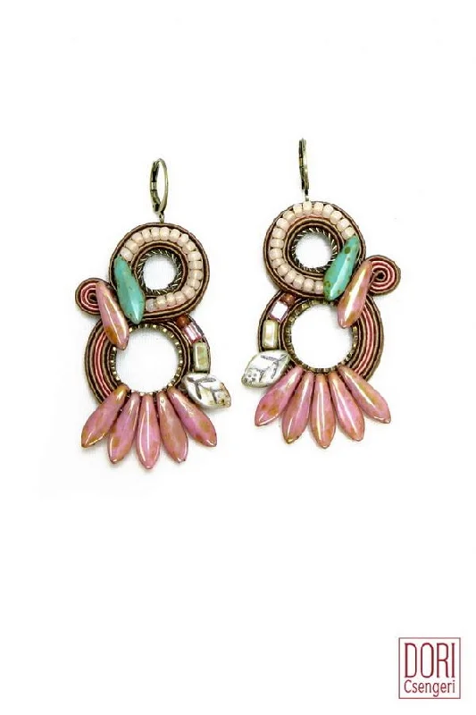 Luxury gold earrings for high-end fashion -Blush Dangling Earrings