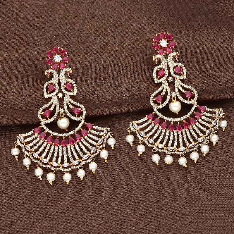 Silver drop earrings for elegant style -Zirconia Earrings