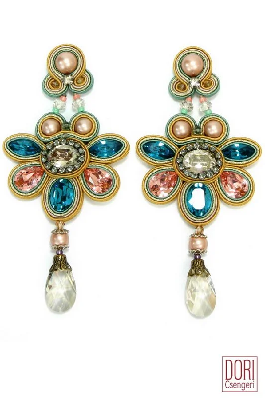 Vintage-inspired crystal earrings for timeless beauty -Elegance Couture Earrings