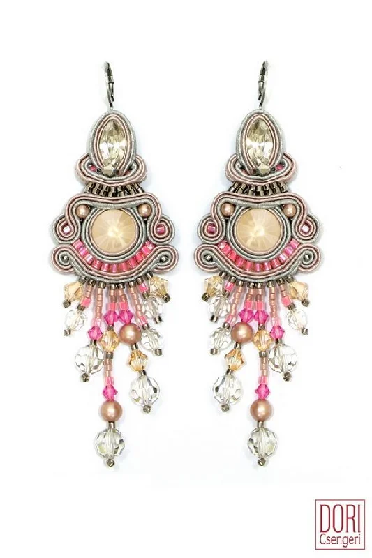 Diamond drop earrings for elegant evening wear -Obsessive Statement Earrings