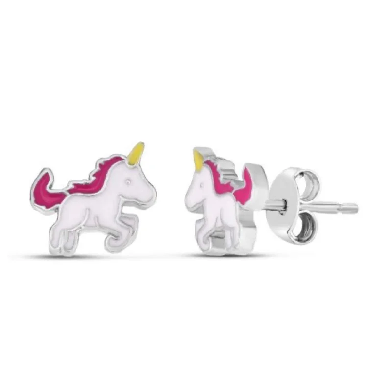 Dainty stud earrings for delicate looks -Unicorn Stud Earrings